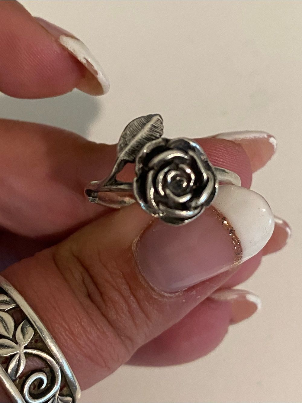 James Avery Retired Delicate 3D Rose Ring
